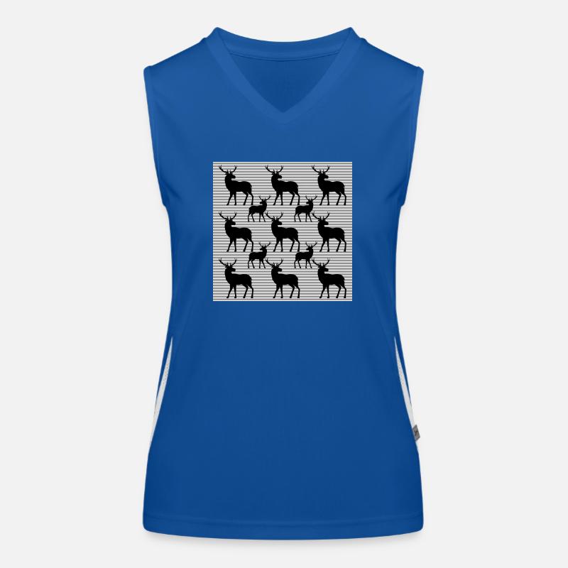 Hirsch Funktionelles Kontrast-Tank Top für Frauen