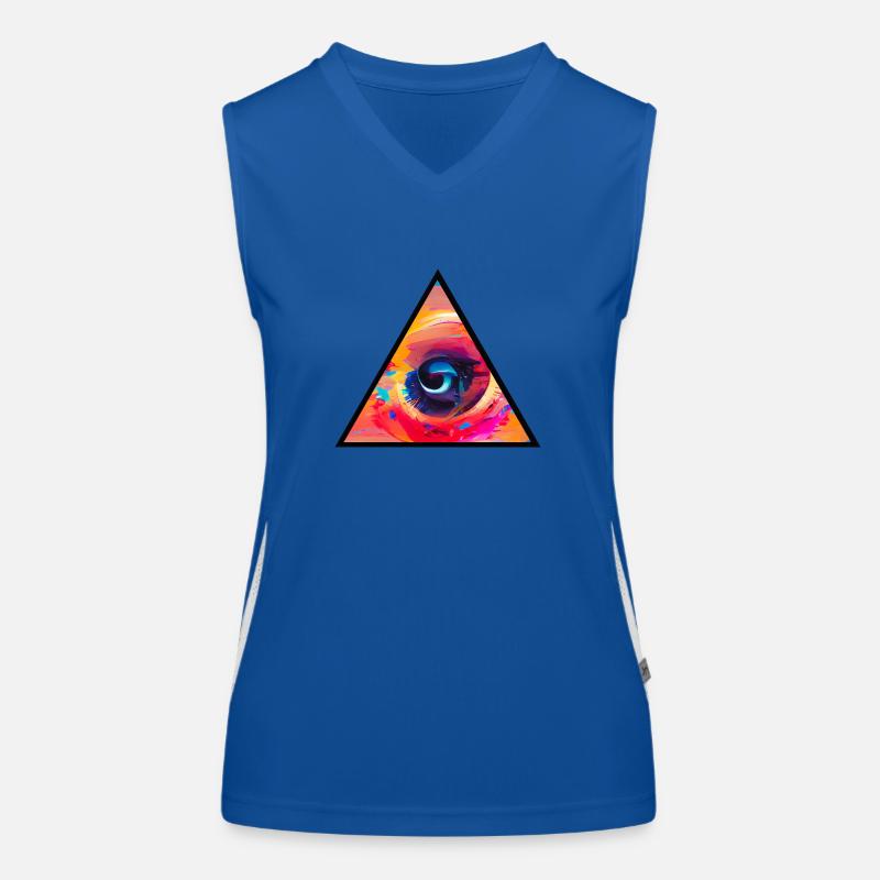 All seeing eye Women's Functional Contrast Tank Top