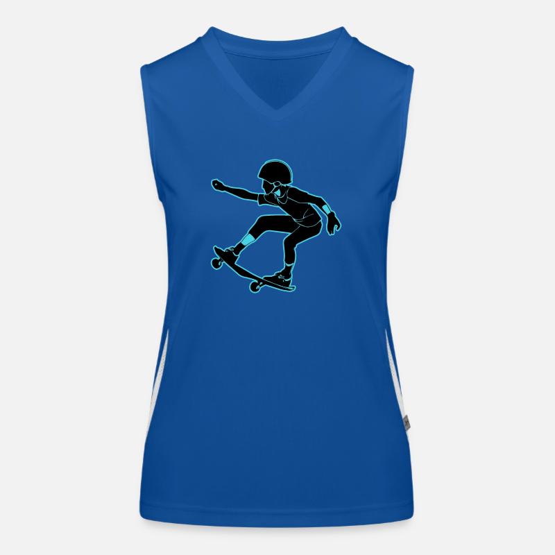Skateboard Madchen Junge Funktionelles Kontrast-Tank Top für Frauen