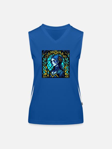 Gothic girl - Women's Functional Contrast Tank Top - royal/white - Front