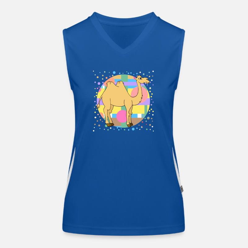 Kamel Funktionelles Kontrast-Tank Top für Frauen