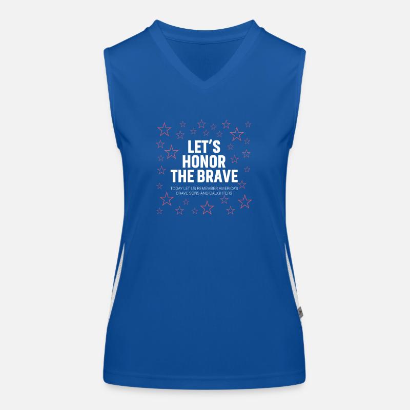 Let's Honor the Brave Women's Functional Contrast Tank Top