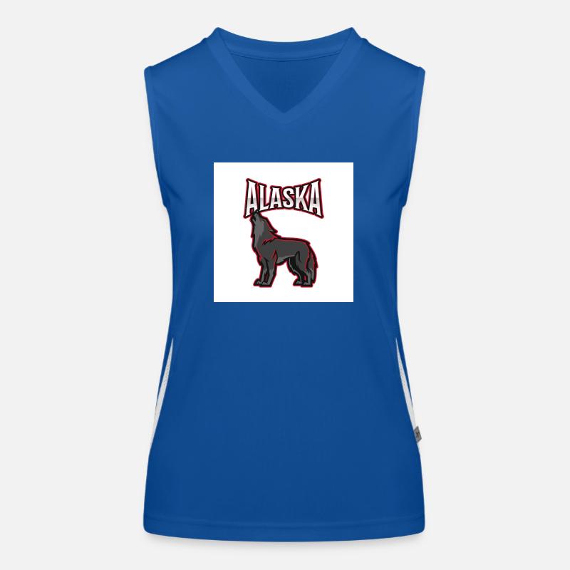 aggressive wild wolf graphic Funktionelles Kontrast-Tank Top für Frauen