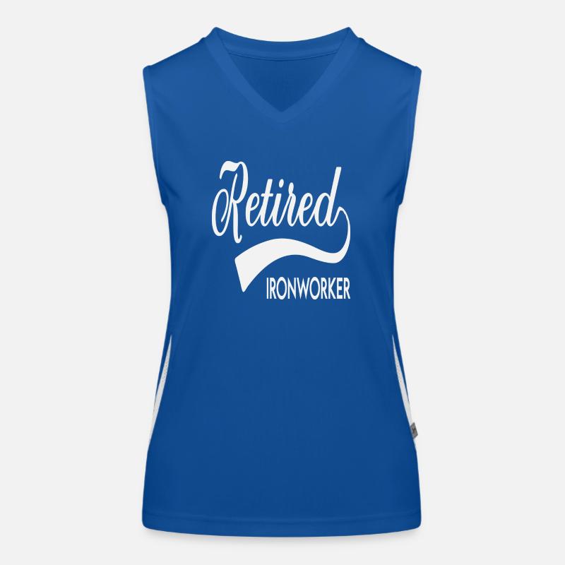 Retired Ironworker Rente Lustiger Spruch Funktionelles Kontrast-Tank Top für Frauen