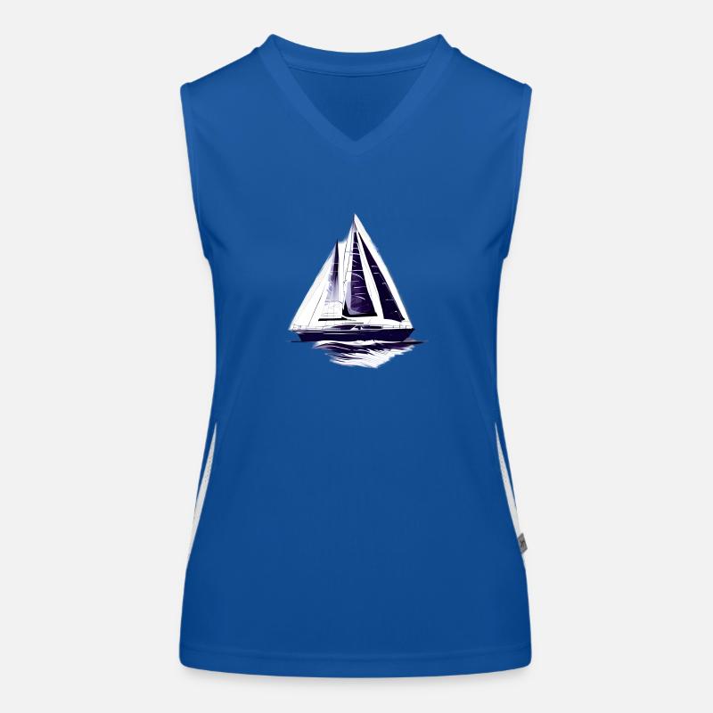 Sailing Sailboat Sailing Sailing Sailing Ship Women's Functional Contrast Tank Top