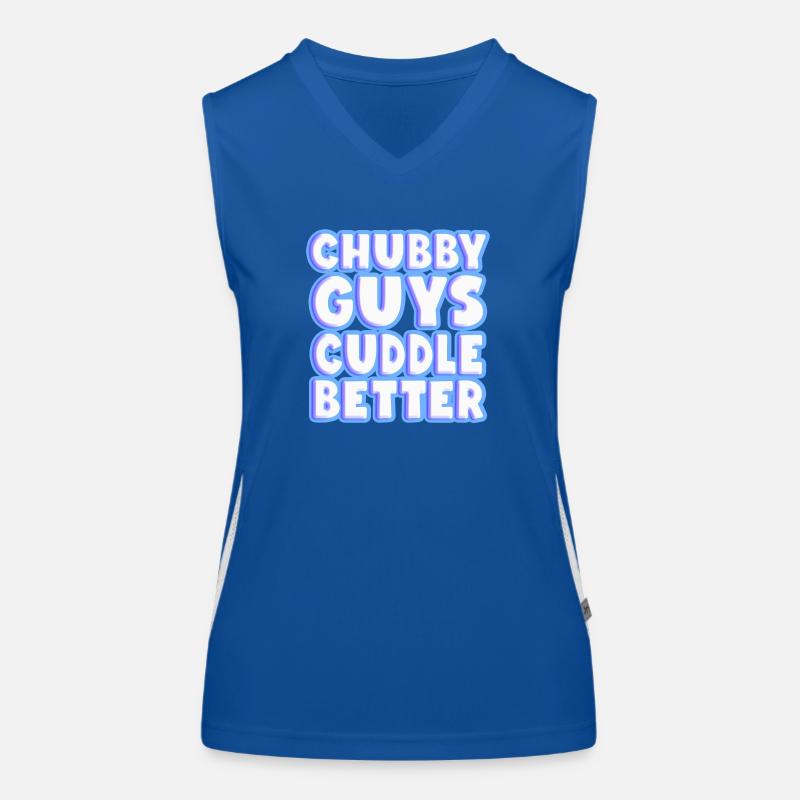Chubby Guys Cuddle Better Women's Functional Contrast Tank Top