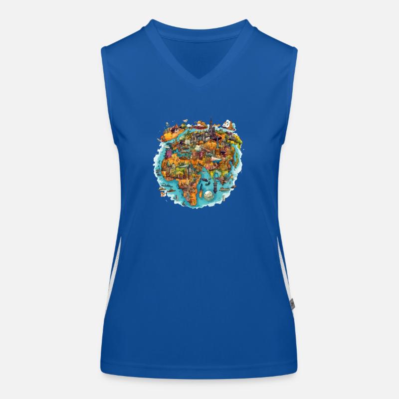 Die Monumente der Welt Funktionelles Kontrast-Tank Top für Frauen