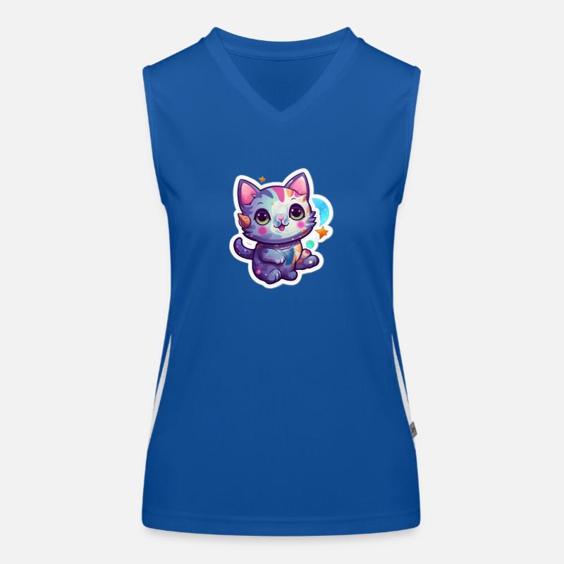 Un mignon petit chat Débardeur respirant contrasté Femme