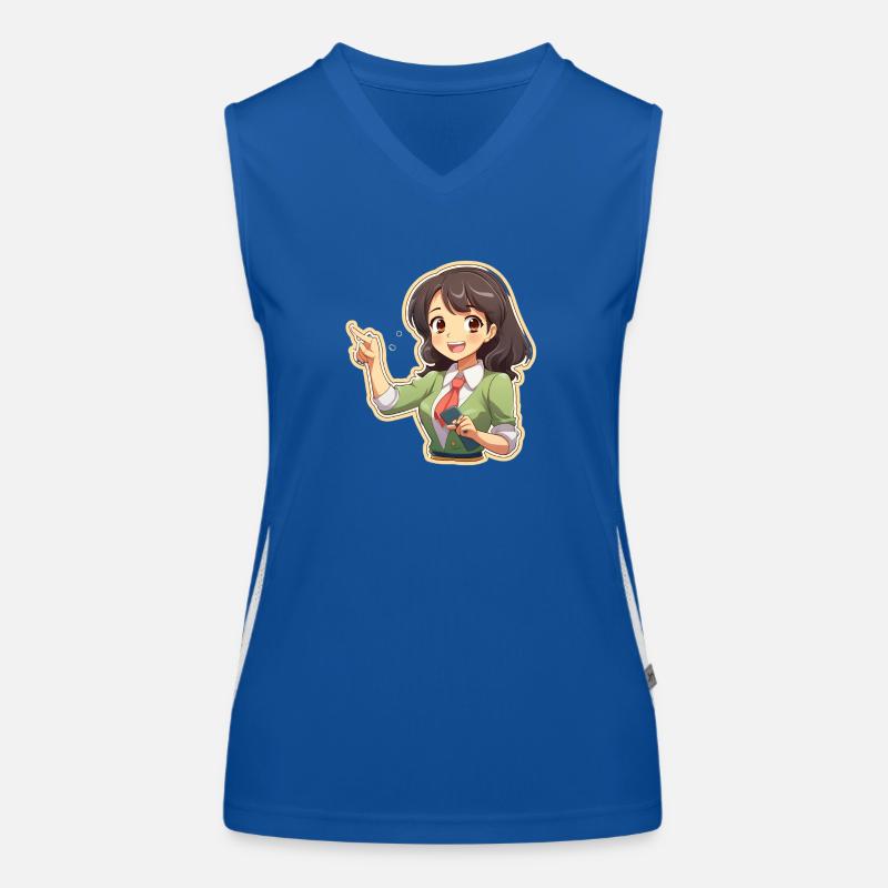 Anime Teach: Fun Explainer Women's Functional Contrast Tank Top