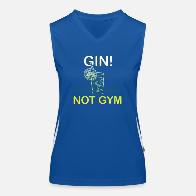 Gin Not Gym Longdrink Glass Débardeur respirant contrasté Femme