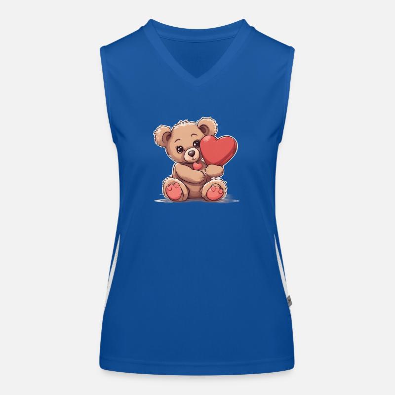 a cute little teddy bear Funktionelles Kontrast-Tank Top für Frauen