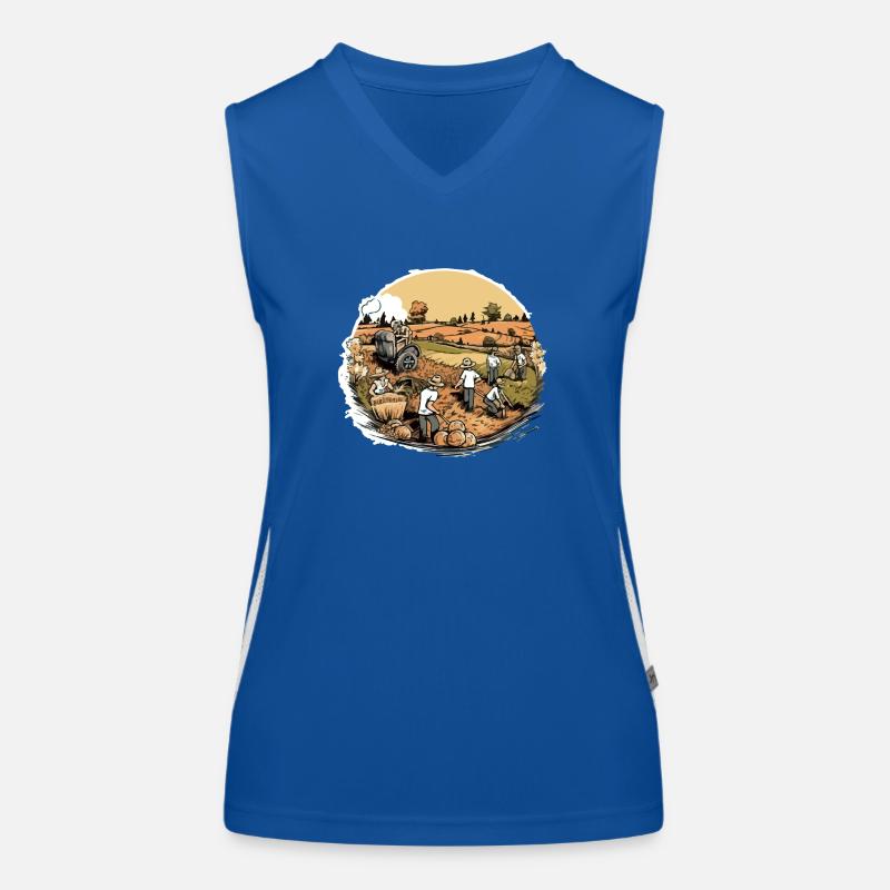 Vintage field work Women's Functional Contrast Tank Top