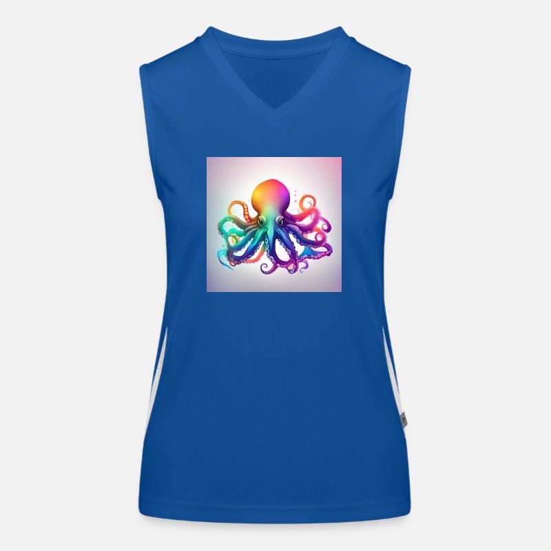 Octopus colored Nr.3 Funktionelles Kontrast-Tank Top für Frauen