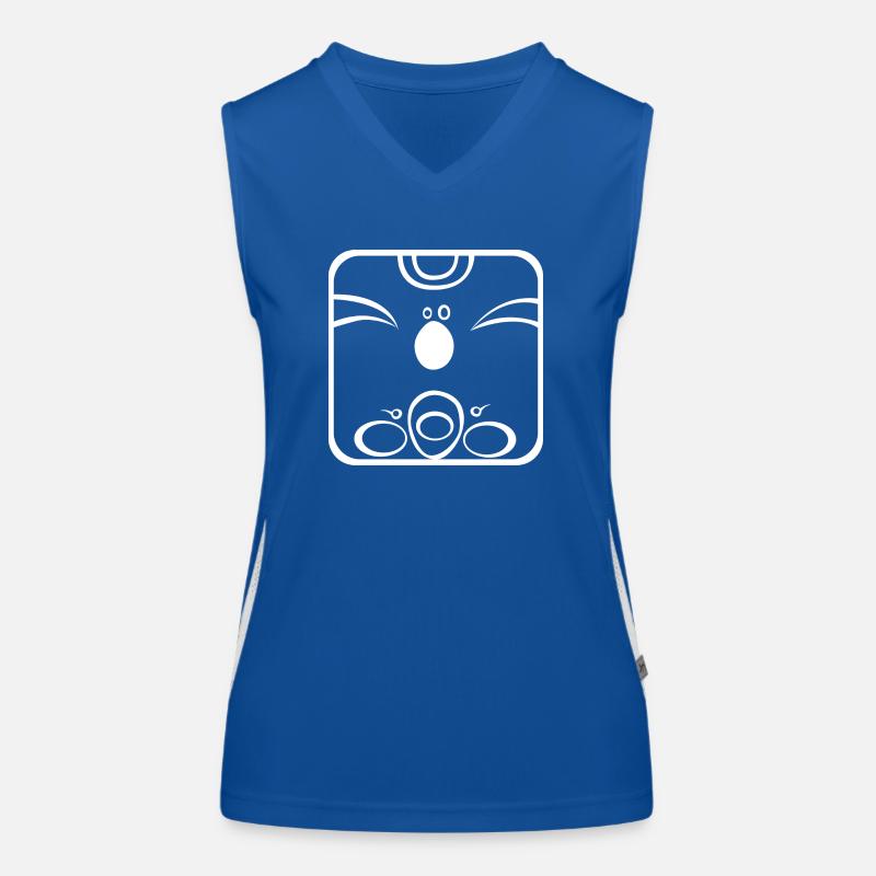 11 Kin Maya-Affe WHT Funktionelles Kontrast-Tank Top für Frauen