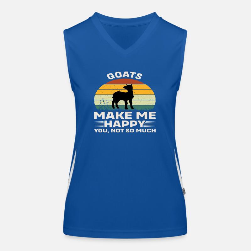 Goats make me Happy Funktionelles Kontrast-Tank Top für Frauen