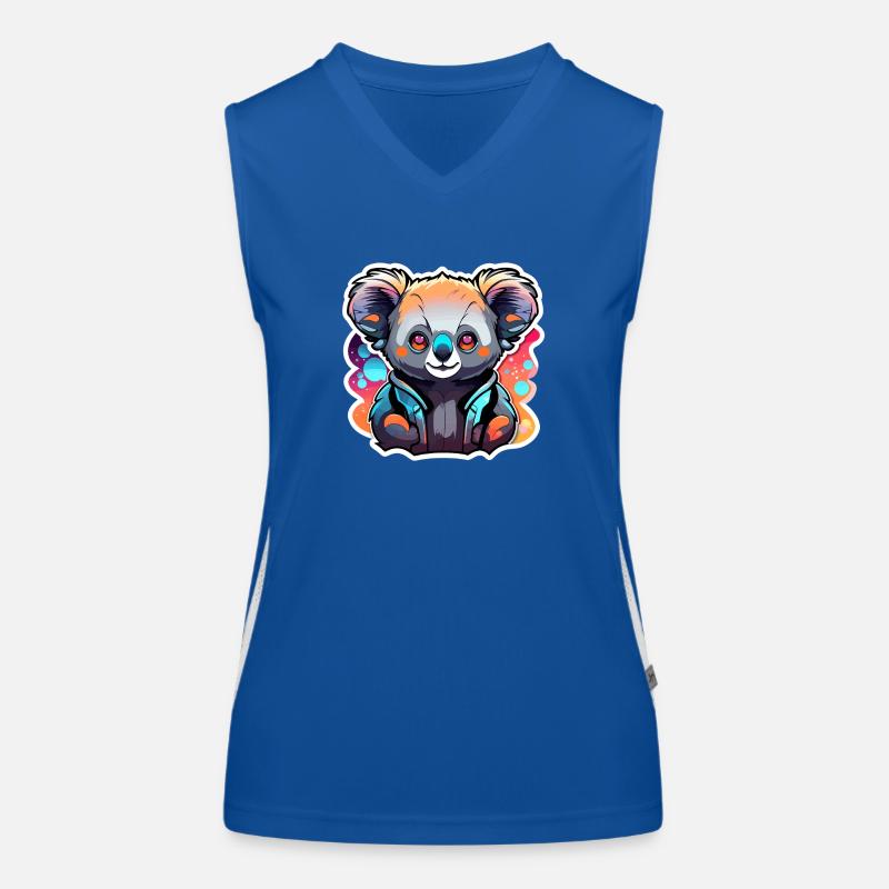 Koala Zeichnung Funktionelles Kontrast-Tank Top für Frauen