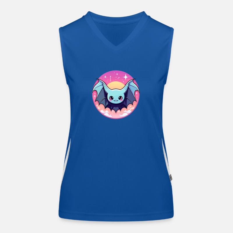 Fledermaus Illustration Funktionelles Kontrast-Tank Top für Frauen