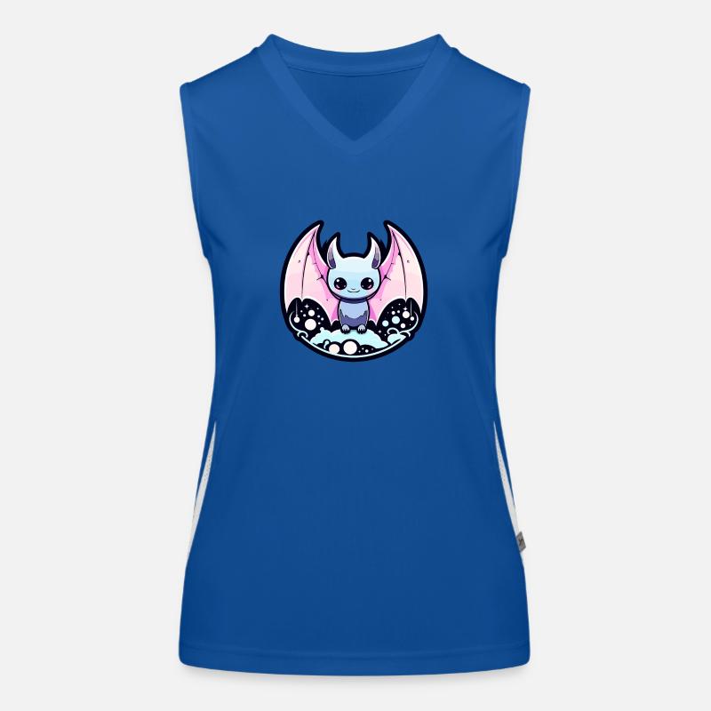 Bat Illustration Women's Functional Contrast Tank Top