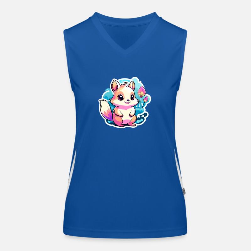 Eichhörnchen Illustration Funktionelles Kontrast-Tank Top für Frauen