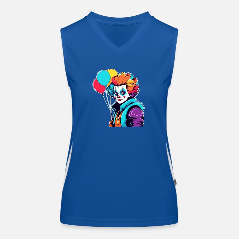 Clown Drawing Women's Functional Contrast Tank Top