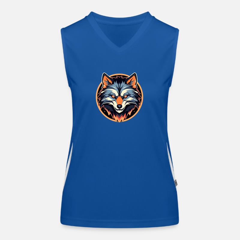 Werwolf Halloween Illustration Funktionelles Kontrast-Tank Top für Frauen