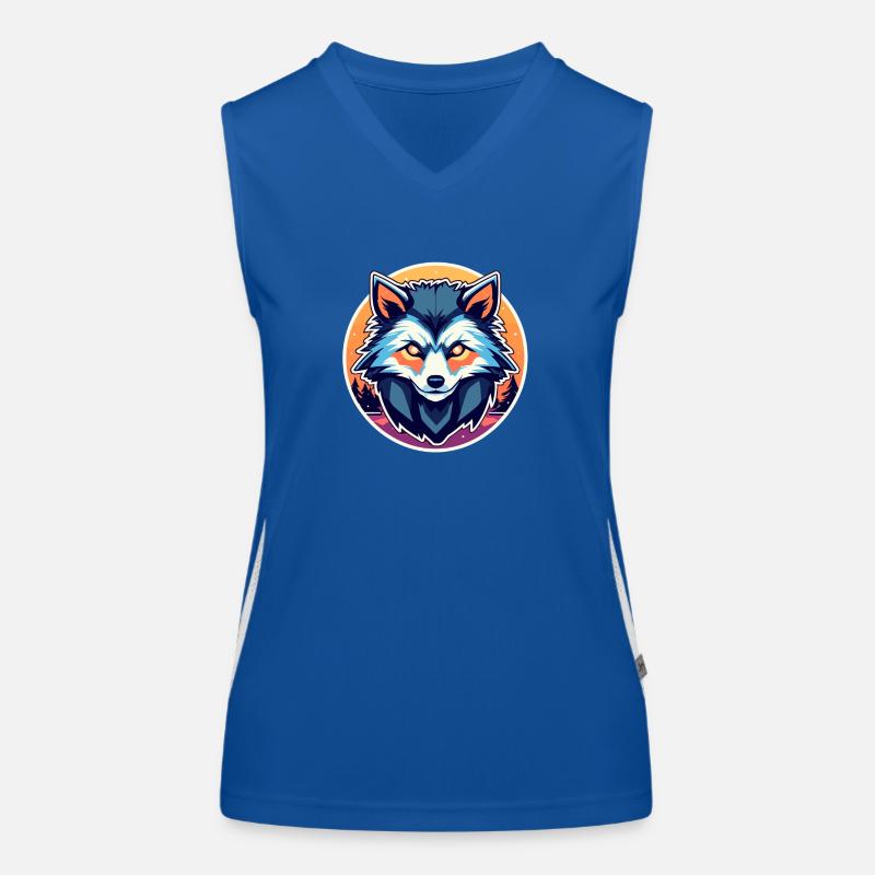 Werwolf Halloween Illustration Funktionelles Kontrast-Tank Top für Frauen