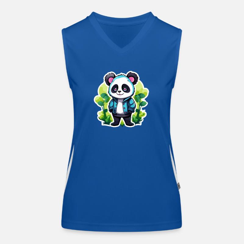 Dessin de panda Débardeur respirant contrasté Femme