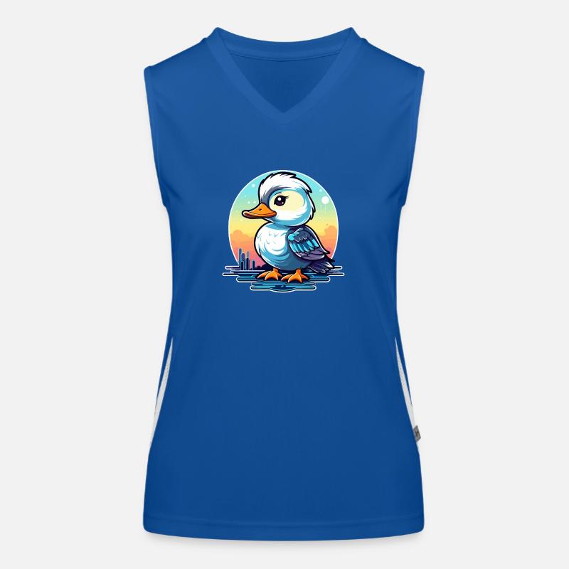 Duck Illustration Women's Functional Contrast Tank Top