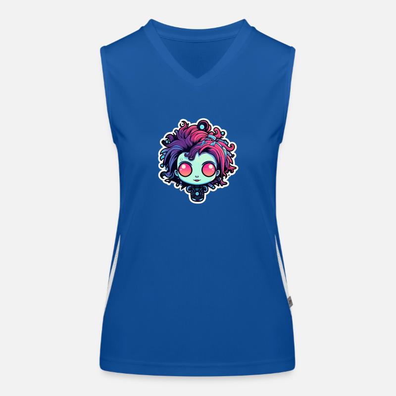 Illustration de zombie mignon Débardeur respirant contrasté Femme