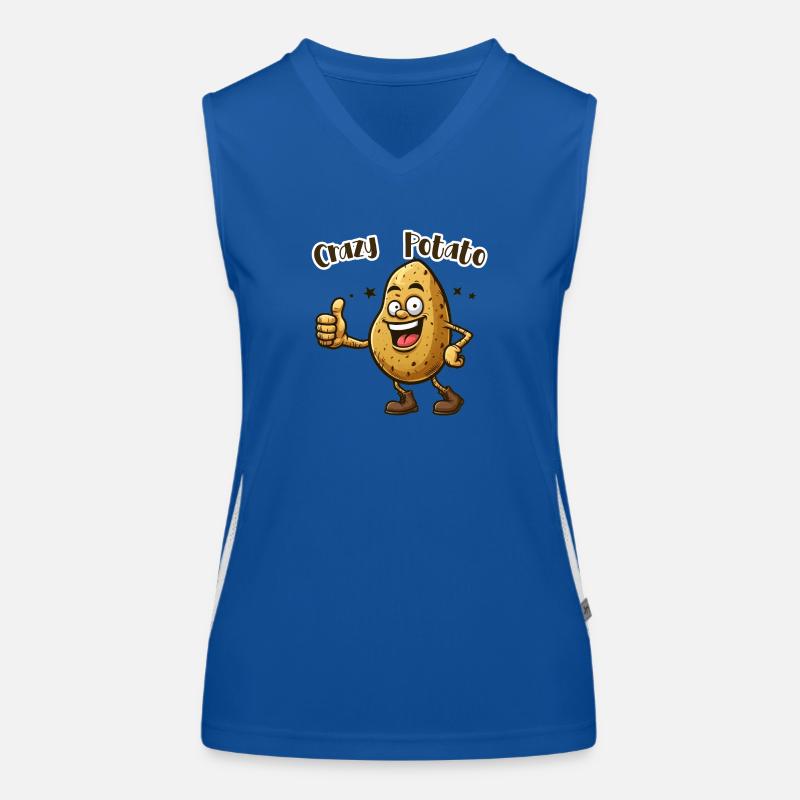 Crazy Veggies: Potato thumbs up Funktionelles Kontrast-Tank Top für Frauen