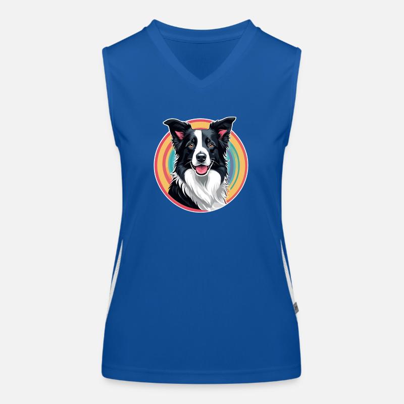 Border Collie Women's Functional Contrast Tank Top