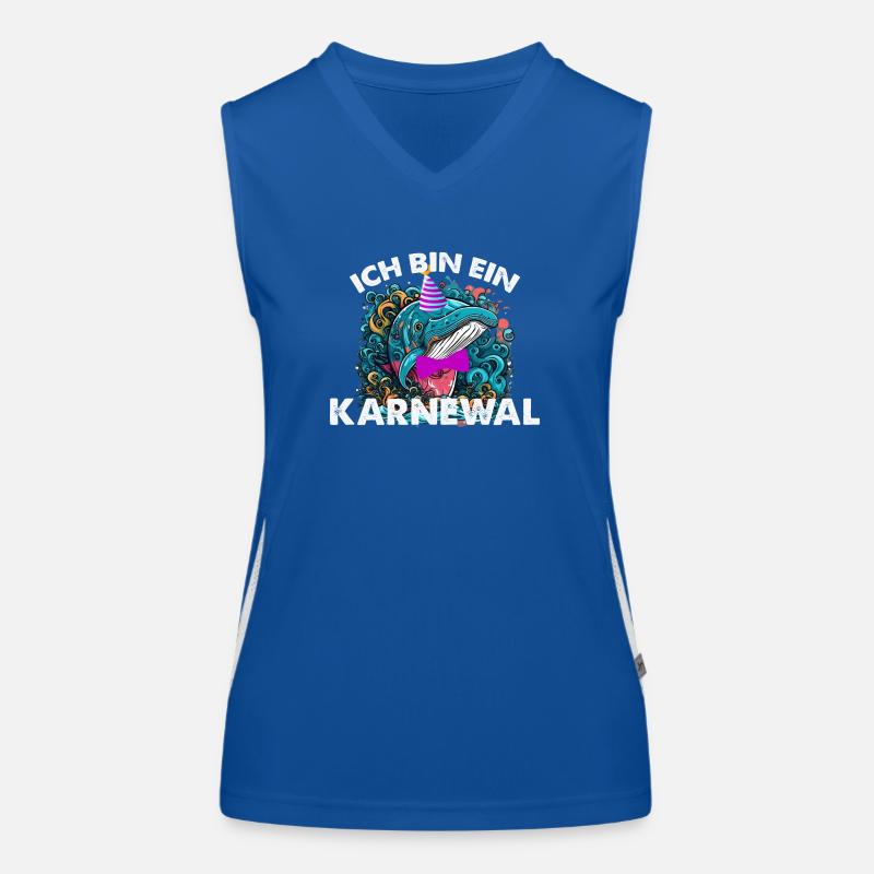 Ich bin ein Karnewal lustiger Karneval Spruch Funktionelles Kontrast-Tank Top für Frauen