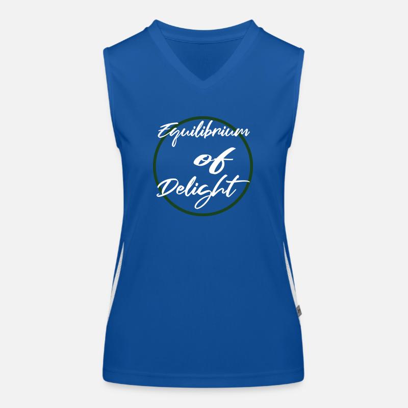 balanced living fun cultivating joy present idea Funktionelles Kontrast-Tank Top für Frauen