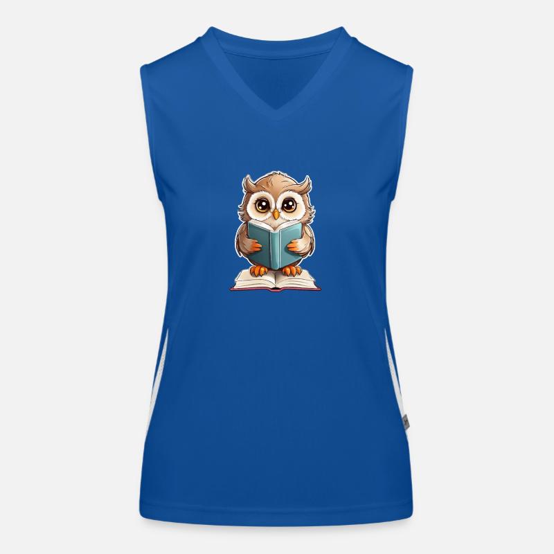 Livres de lecture de hibou Débardeur respirant contrasté Femme