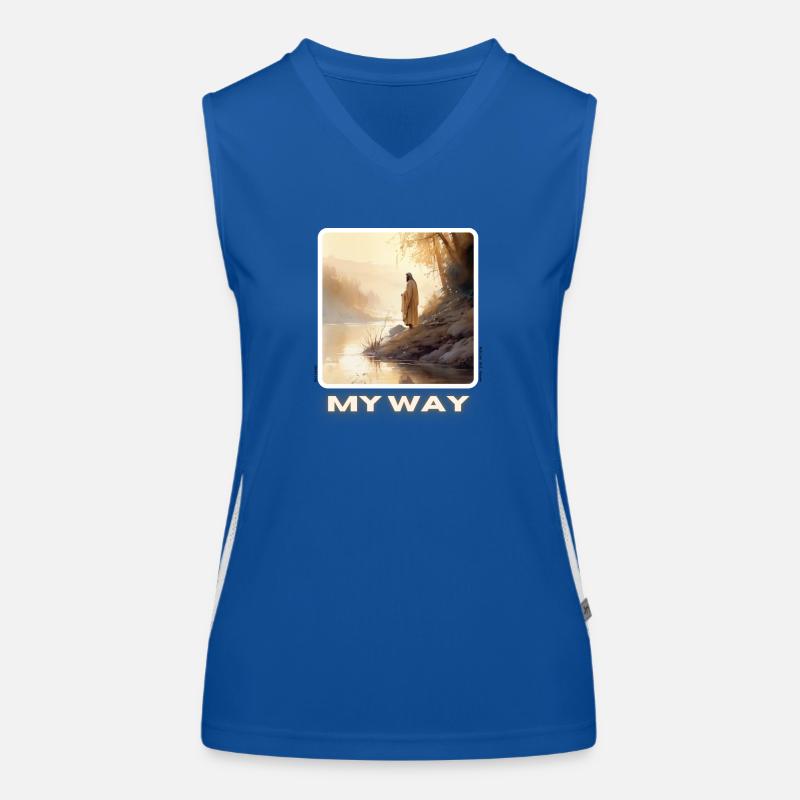 Jesus, Bibel, Christ, Glaube, Glaube, Gott Funktionelles Kontrast-Tank Top für Frauen