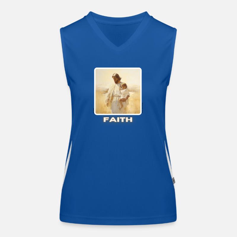 Jesus, Bibel, Christ, Glaube, Glaube, Gott Funktionelles Kontrast-Tank Top für Frauen