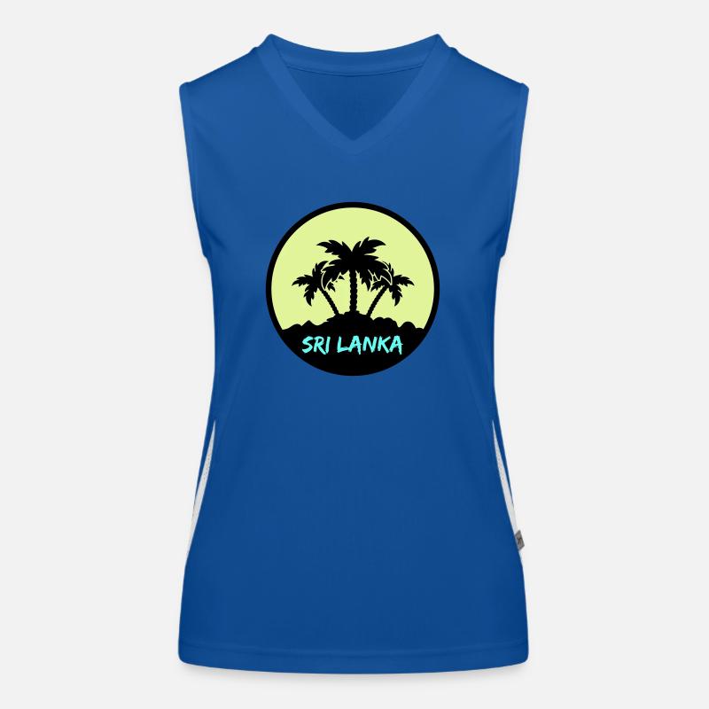 sri lanka Funktionelles Kontrast-Tank Top für Frauen