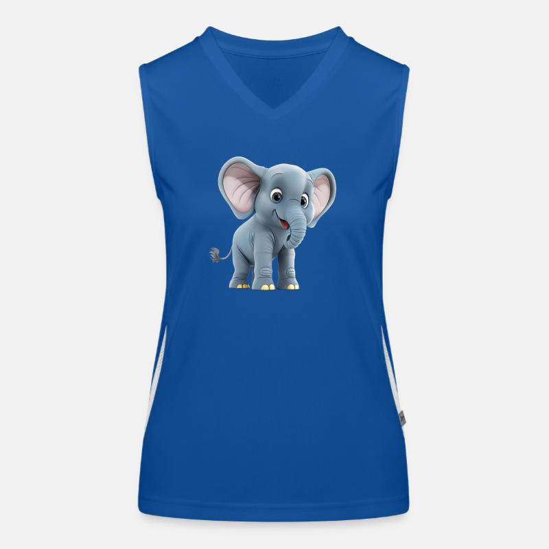 Dickhäutig wie ein Elefant zu sein schützt Funktionelles Kontrast-Tank Top für Frauen