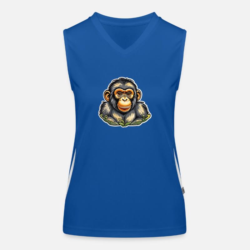 Aquarelles de singe Débardeur respirant contrasté Femme