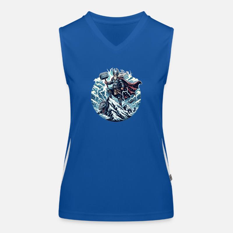 Der Gott des Donners Funktionelles Kontrast-Tank Top für Frauen