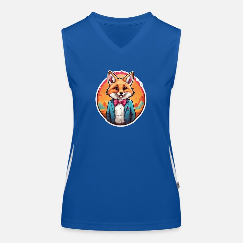 Funny Comic Fox Women's Functional Contrast Tank Top
