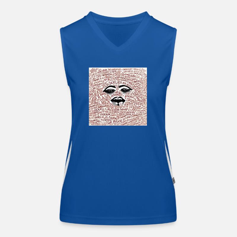 Zufällige Wörter Funktionelles Kontrast-Tank Top für Frauen