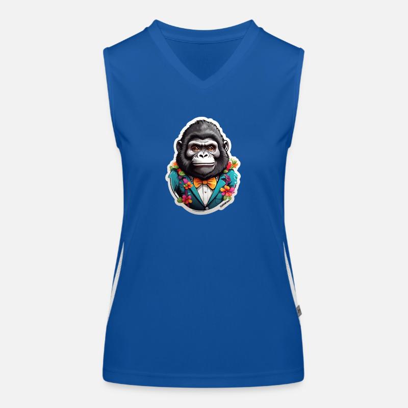 Lustiges Comic Gorilla Funktionelles Kontrast-Tank Top für Frauen