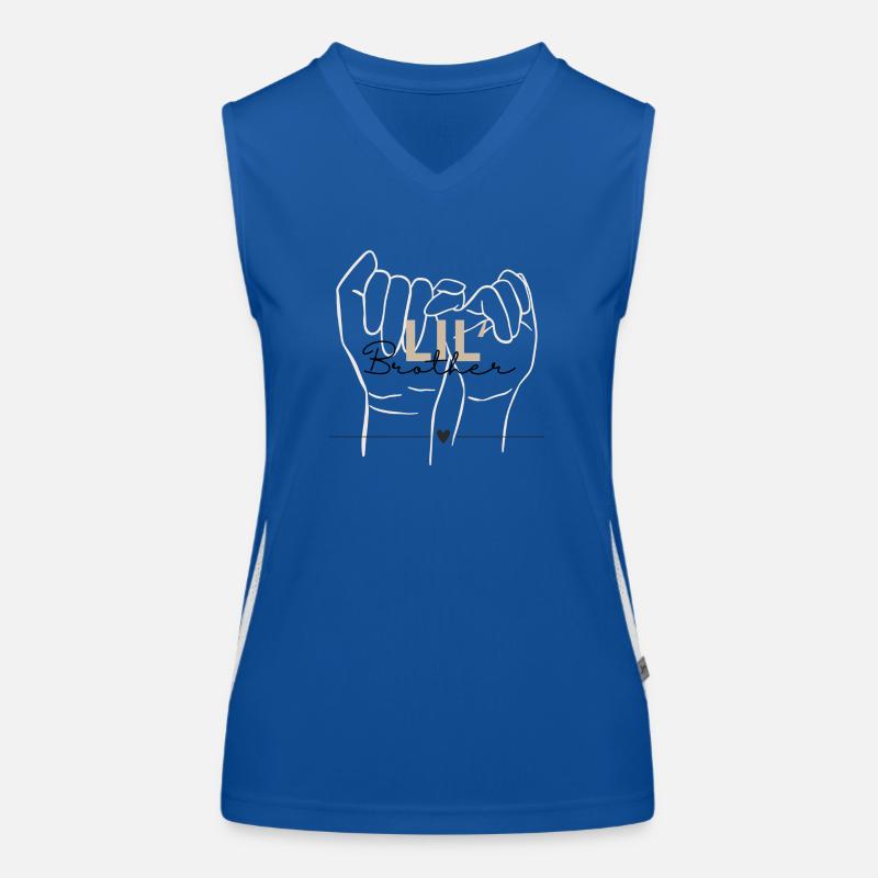 Little brother - siblings hand in hand Women's Functional Contrast Tank Top