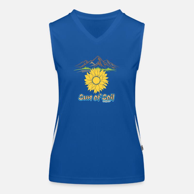 Sonnenblume - Sonne der Erde Funktionelles Kontrast-Tank Top für Frauen