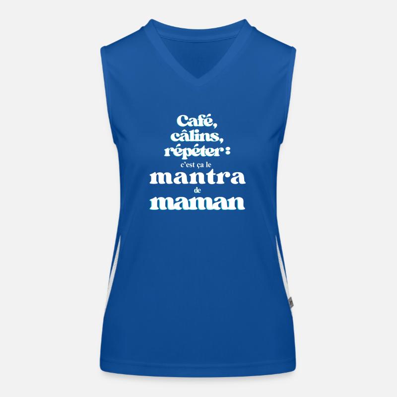 Coffee, cuddles, repeating: Mom's mantra Women's Functional Contrast Tank Top