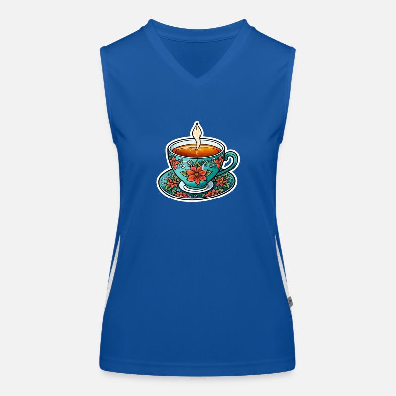 Teacup Neo Traditional Women's Functional Contrast Tank Top
