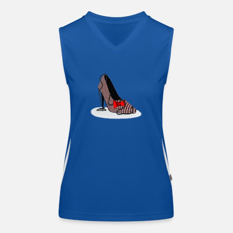 High Heels – Scottish Check Pattern Women's Functional Contrast Tank Top