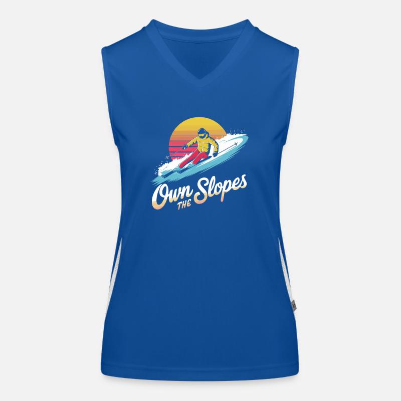 Own the Slopes - Retro Ski Style Women's Functional Contrast Tank Top