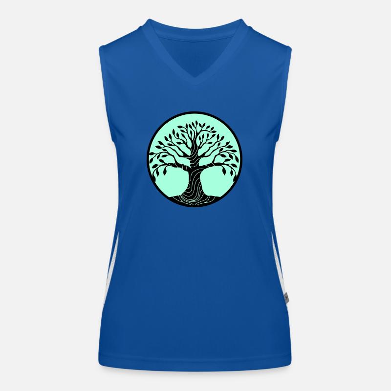 Tree of Life - Women's Functional Contrast Tank Top - royal/white